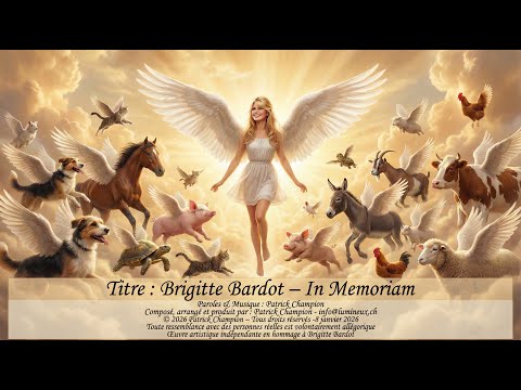 Ma chanson en l'hommage à Brigitte Bardot - In Memoriam - Patrick Champion - info@lumineux ch -