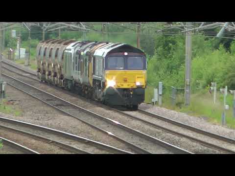 Railway videos'66423+37402+37425+68013'sb 6K05'Carlisle Crewe Basford Hall engineers