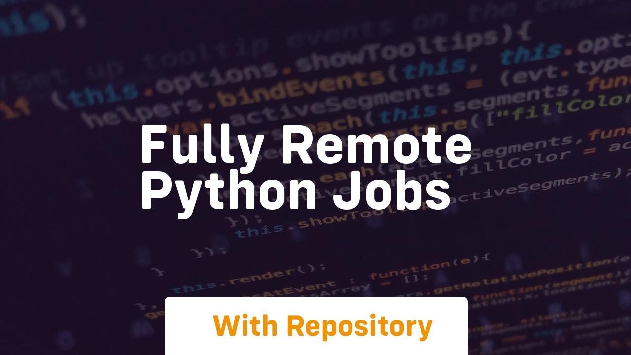 fully remote python jobs