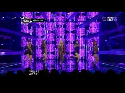 Ladies' Code TOP10 Stage & 4th Week of March M Countdown (3/21 & 3/28/2013)