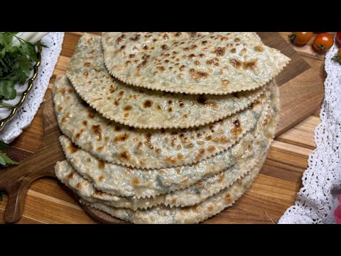 Stuffed Flat Bread - Green Qutab Recipe