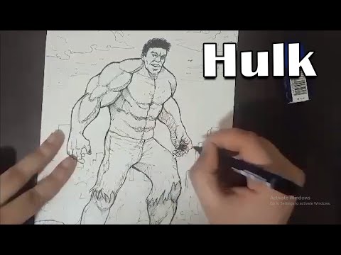 Drawing Hulk timelapse