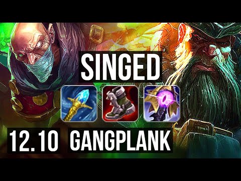 SINGED vs GP (TOP) | 5/0/9, 1.4M mastery | NA Diamond | 12.10