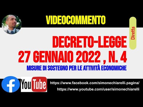 , title : 'DECRETO-LEGGE 27 gennaio 2022 , n. 4 - Misure di sostegno per le attività economiche (28/1/2022)'