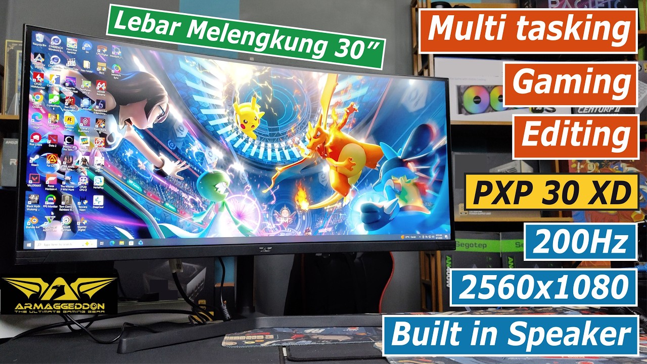 Monitor Gaming 30 Inch Keren & Termurah Multifungsi |Review Armaggeddon PXP 30 XD