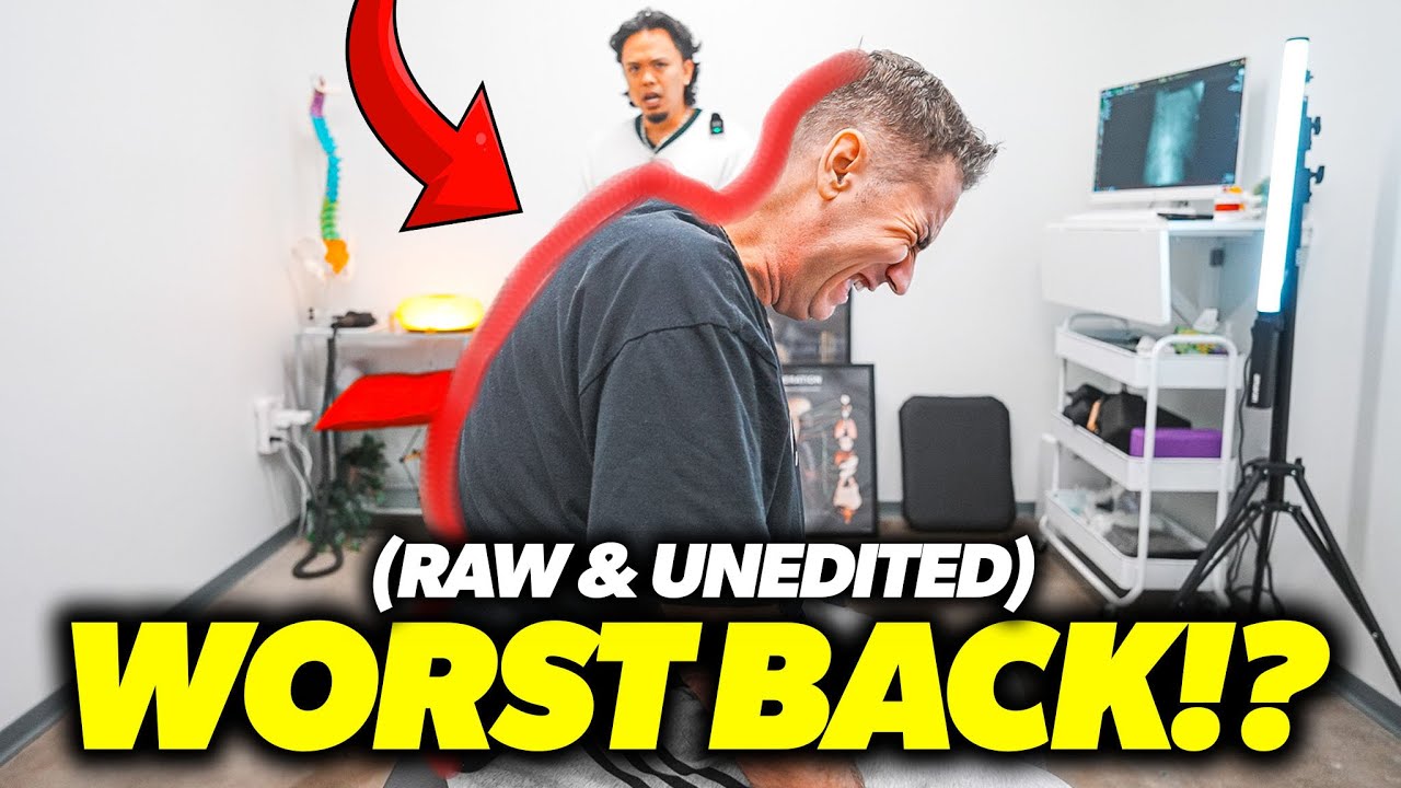 HIS BACK *FINALLY CRACKS* AFTER 30+ YEARS! 😭😱 | Chiropractic Asmr Back Pain Relief | Dr Tubio