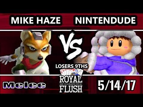 Royal Flush SSBM - Obey | Mike Haze (Fox) Vs. Spy | Nintendude (Ice Climbers) Smash Melee Top 32