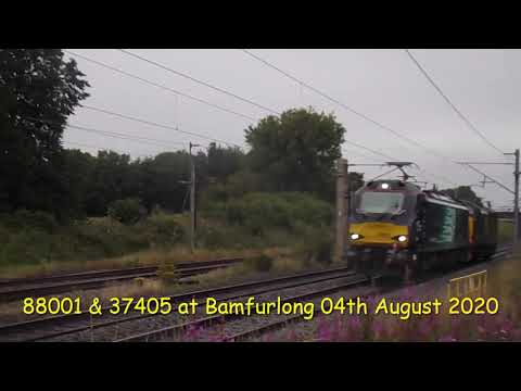 88001 & 37405 at Bamfurlong 04th August 2020
