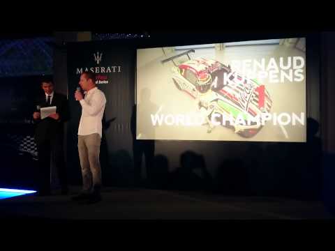 Renaud Kuppens - 2013 Maserati Trofeo World Champion - Price giving ceremony