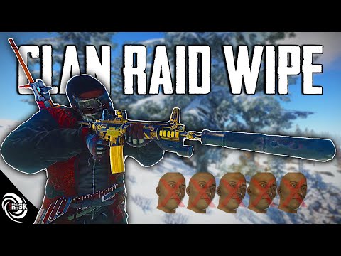 WIPING ENTIRE CLAN DURING MASSIVE RAID! (Rust SOLO)