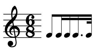 Rhythm: 8th-2 16ths-Dotted 16th-32nd (Quaver-2 Semiquavers-Dotted Semiquaver-Demisemiquaver) 6/8Time