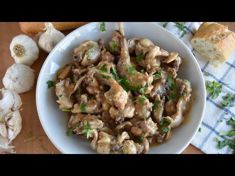 Conejo al ajillo receta fácil y deliciosa