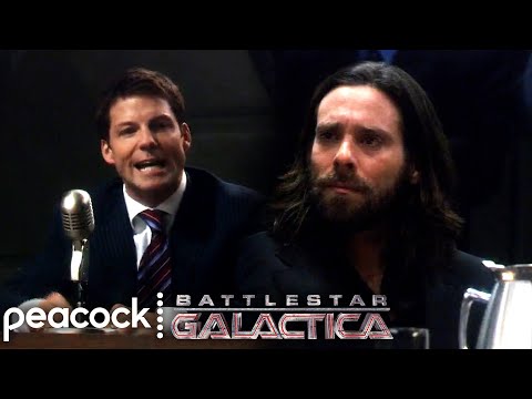 Battlestar Galactica | Lee Adama Defends Gaius Baltar