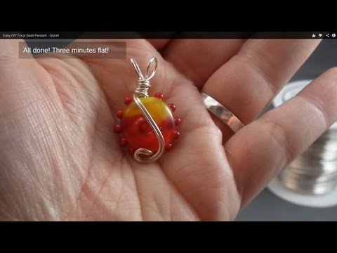 Easy DIY Focal Bead Pendant - Quick!