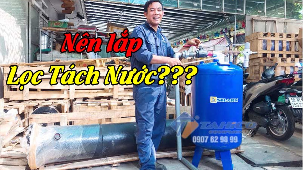 Lắp Lọc Tách Nước khí nén cho cầu nâng 1 trụ rửa xe (nên đầu tư) 4