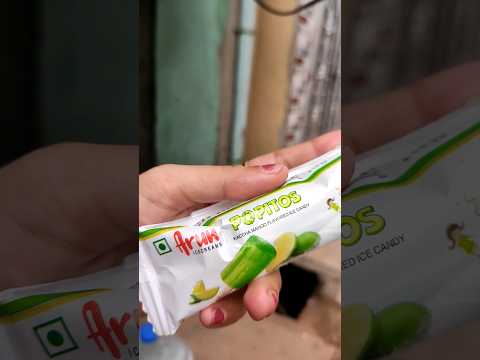 Arun Ice Cream Popitos🤤 Kaccha mango flavoured Ice Candy🥭 #arunicecreams #viral #youtubeshorts