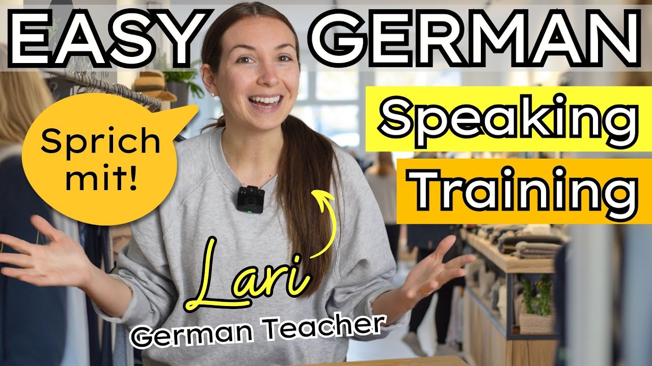 GERMAN SPEAKING PRACTICE for Beginners | Conversational German Training (Kleidung kaufen)