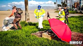 𝗕𝗘𝗔𝗖𝗛 𝗦𝗪𝗘𝗘𝗣: Crews Clear Encampments During Venice Homeless Cleanup