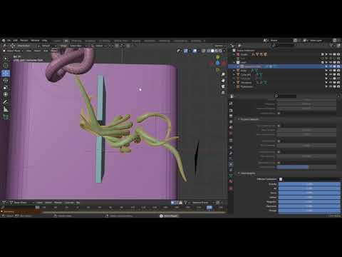 BLENDER TENTACLES CLOTH SIM
