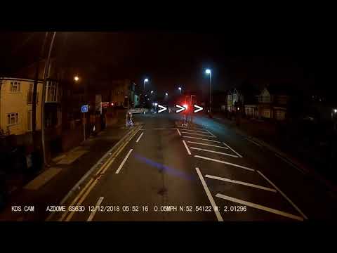 Golf runs red light in road works