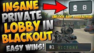 BO4 GLITCHES: INSANE PRIVATE LOBBY IN BLACKOUT GLITCH! *EASY WINS/UNLOCK ANY CHARACTER*