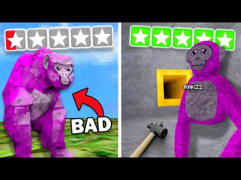 1 Star VS 5 Star Gorilla Tag Fan Games!