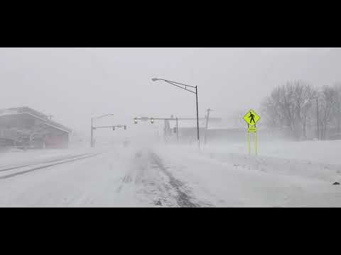 12-26-2020 Lake effect snow storm buffalo, ny. buffalo Downtown area.