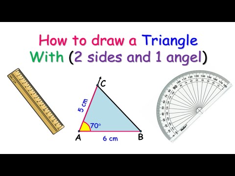 How to draw a triangle, given the length of two sides and the measures of one angle (Step by Step)