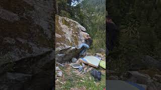 Video thumbnail of Problem B (Boulder 40, Dos dei Aser), 6b. Val Daone