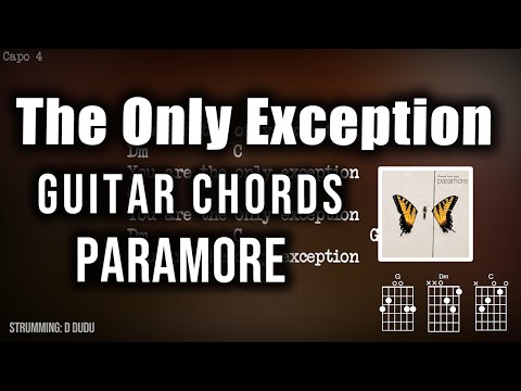 The Only Exception - Paramore - Guitar Play Along