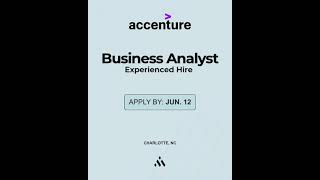 Accenture - Business Analyst Needed