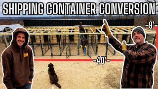 Framing & Installing Metal Roof for Chicken Runs | Step 11 of 40-Foot Shipping Container Coop Build