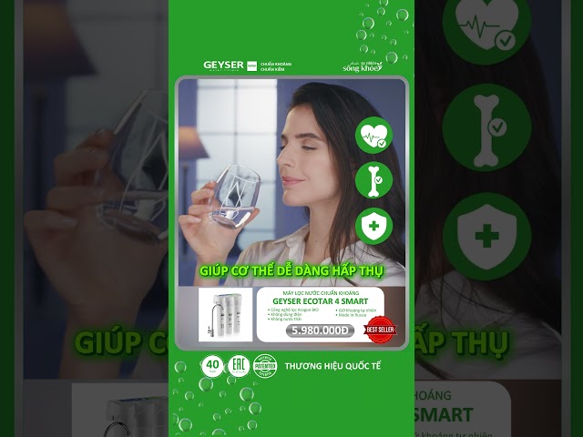 Máy lọc nước chuẩn khoáng Geyser Ecotar 4 Smart – Nước sạch chuẩn khoáng tốt cho sức khỏe theo WHO