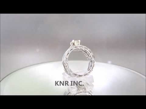 2.18K WHITE GOLD ROUND CUT DIAMOND ENGAGEMENT RING & BAND ANTIQUE ETERNITY 2.33CTW - KNR INC - 290