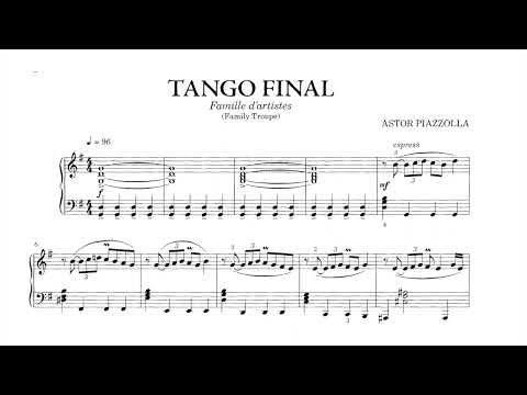 Astor Piazzolla: Tango Final for piano solo (with score)