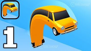 Worm Car - Gameplay Walkthrough Part 1 Tutorial Overcoming obstacles (Android,iOS)