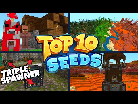 TOP 10 BEST NEW SEEDS For Minecraft 1.16 | Triple Spawner at Spawn! (PE, Xbox, PS4, Switch & W10)