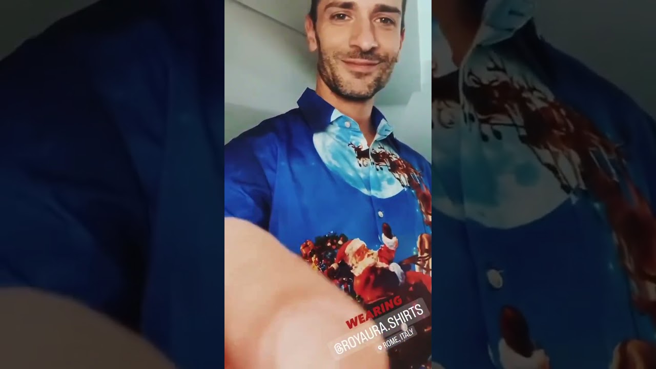 Watch video Mens Christmas Printed Casual Breathable Short Sleeve Shirts Now Mens Christmas Printed Casual Breathable Short Sleeve Shirts