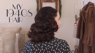 How I Set and Brush Out My 1940s hair ! Hair Tutorial | Carolina Pinglo