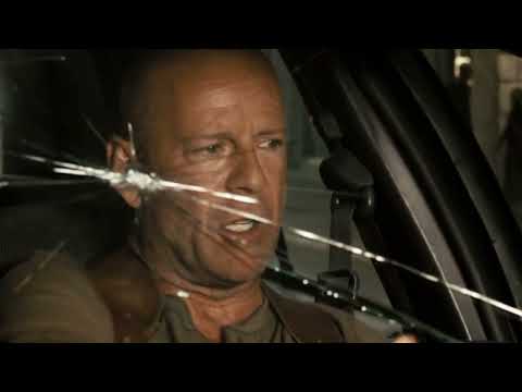 Die Hard 4 Helicopter chase scene