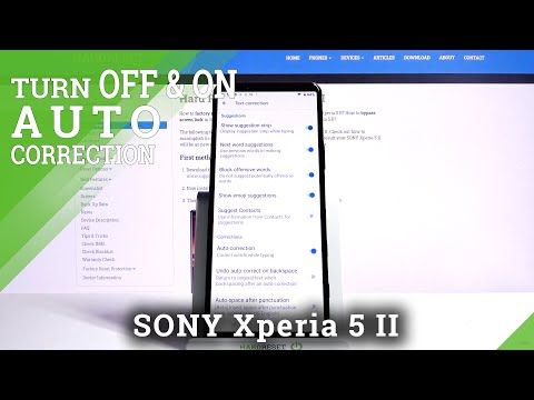 How to Manage Text Correction Options in Sony Xperia 5 II – Auto Correction Feature