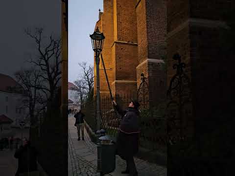 Lamplighter in Black, Latarnik, Ostrów Tumski (Wrocław, listopad 2024r.)