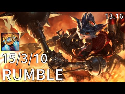 Rumble Jungle vs Jarvan IV - EUW Master | Patch 13.16