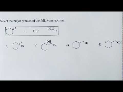 Radical addition of HBr example