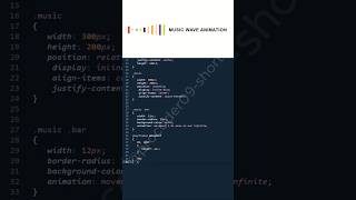 Create a Cool Music Wave Animation in HTML/CSS #music #shorts #websitetutorial