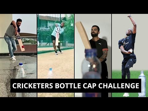 Cricketers Bottle Cap Challenge ft