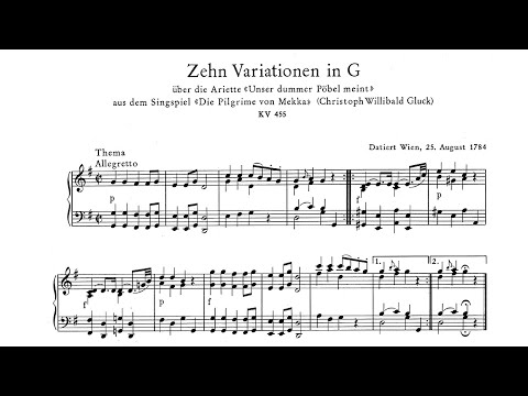 Mozart: 10 Variations on "Unser dummer Pöbel meint", K.455  - Artur Balsam, 1961 - MHS 1815