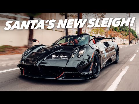 Santa's $4,000,000 Carbon Fiber Sleigh! | Pagani Huayra Roadster