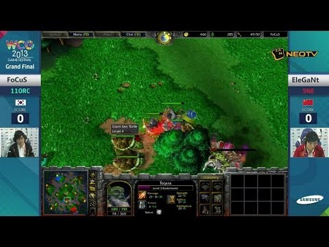 [WCG2013] Stage D : Warcraft3 -  FoCuS vs EleGaNt (English)
