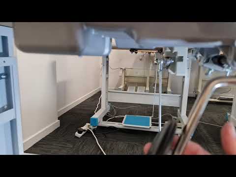 How to adjust your knee lever on an industrial sewing machine.